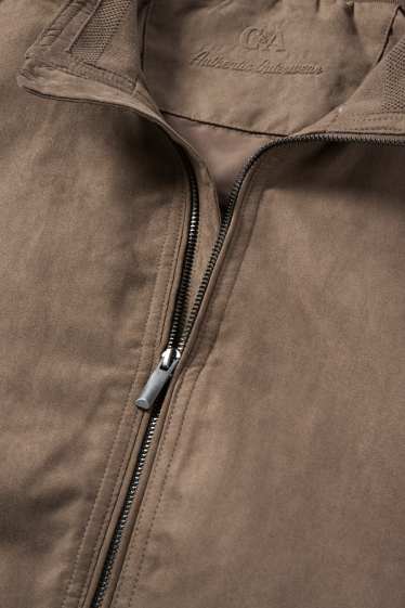 Home - Caçadora - pell girada sintètica - marró