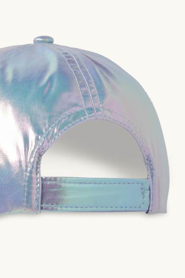 Children Girls - Frozen - baseball cap - shiny - light blue