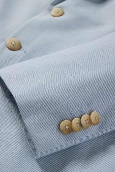 Hommes - Veste de costume - slim fit - Flex - à rayures - bleu clair