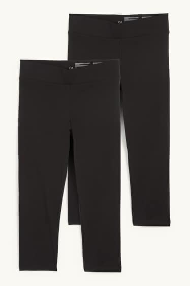 Dámské - Multipack 2 ks - capri legíny basic - černá