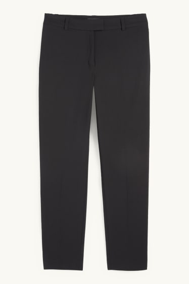 Dona - Pantalons formals - mid waist - slim fit - negre