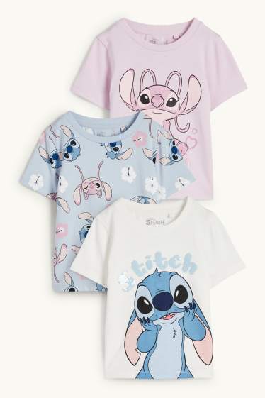 Nena - Paquet de 3 - Lilo & Stitch - samarreta de màniga curta - blanc trencat