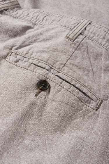 Hommes - Chino - tapered fit - marron clair