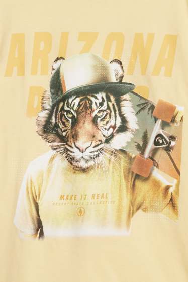 Kinder Buben - Multipack 3er - Sneaker und Skater - Kurzarmshirt - gelb