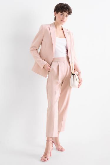 Women - Business trousers - high waist - cigarette fit - rose