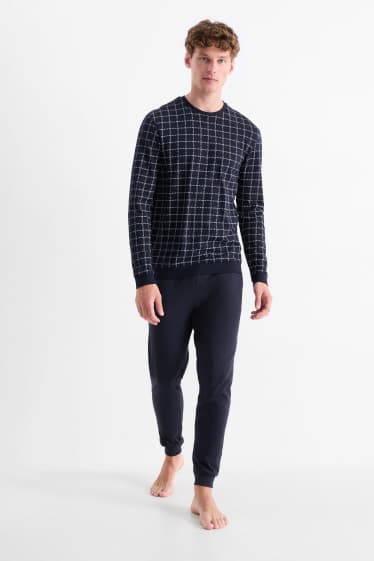 Hommes - Pyjama - bleu foncé