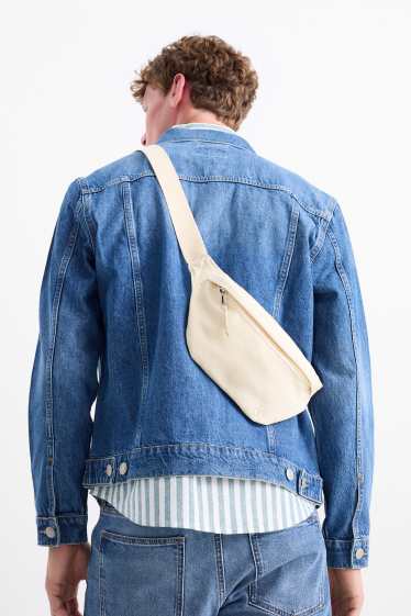Hommes - Sac banane - blanc crème