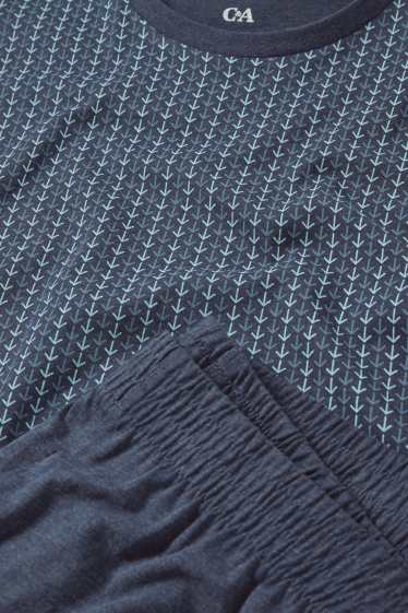 Hommes - Pyjashort - bleu foncé