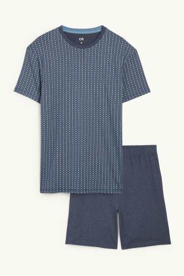 Hommes - Pyjashort - bleu foncé