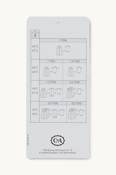 Unisex - Giraffe - baby sleeping bag - 0-4 months - light beige