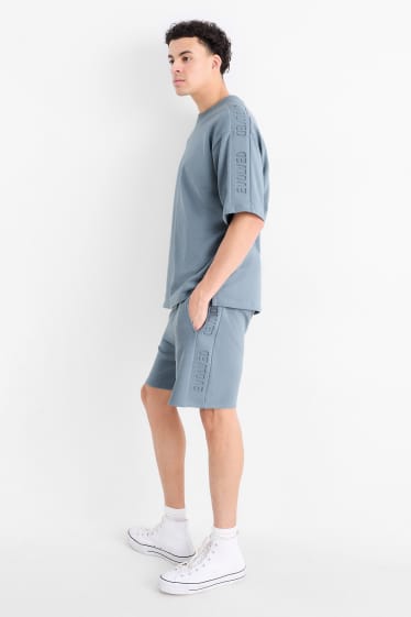 Hommes - Short en molleton - bleu