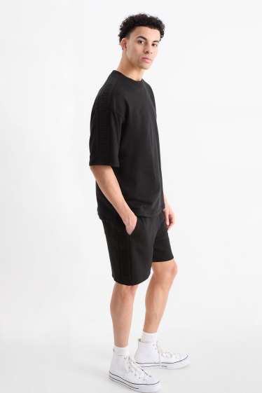 Hommes - Short en molleton - noir
