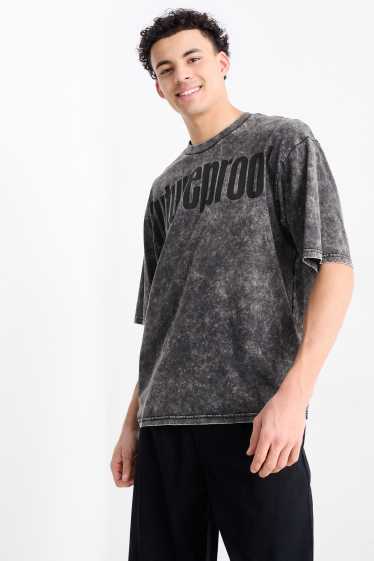 Hommes - T-shirt - oversize - gris foncé