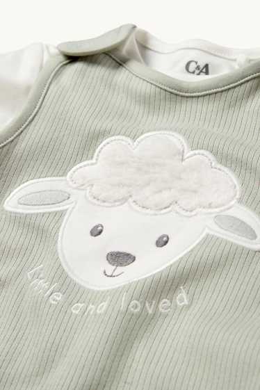 Baby Boys - Sheep - romper set - 2 piece - mint green