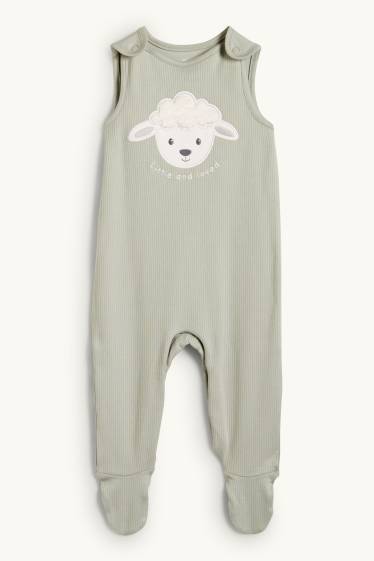Baby Boys - Sheep - romper set - 2 piece - mint green