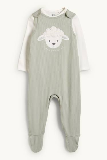 Baby Boys - Sheep - romper set - 2 piece - mint green