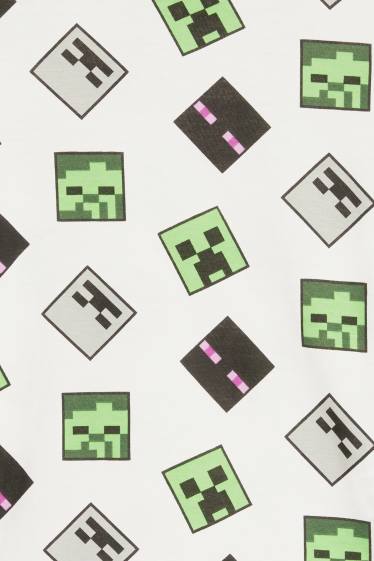 Kinder Buben - Multipack 3er - Minecraft - Kurzarmshirt - cremefarben