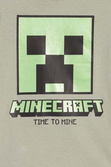 Kinder Buben - Multipack 3er - Minecraft - Kurzarmshirt - cremefarben