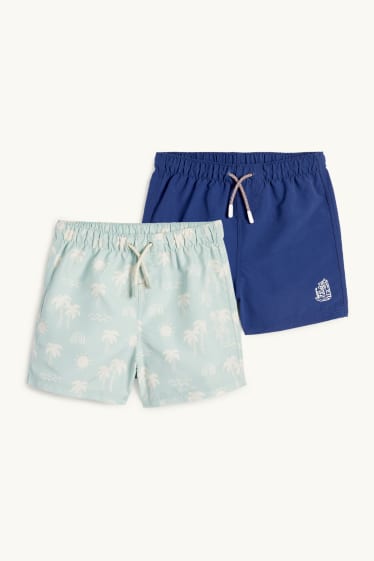 Baby Jungen - Multipack 2er - Strand - Baby-Badeshorts - blau  / türkis
