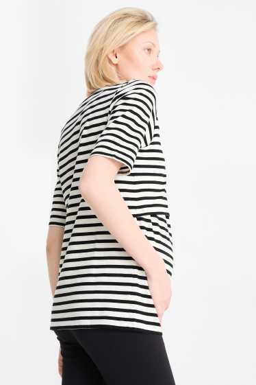 Femmes - Lot de 2 - T-shirts d’allaitement - noir / blanc