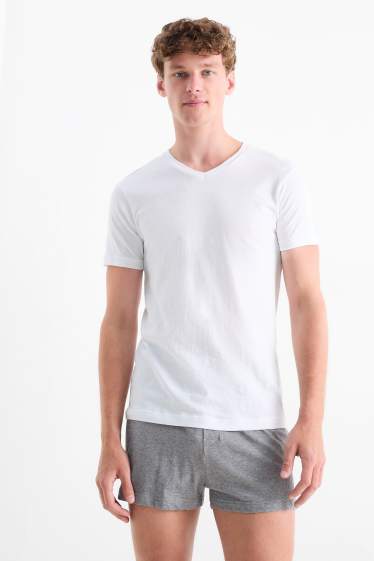 Herren - Multipack 3er - Unterhemd - weiss