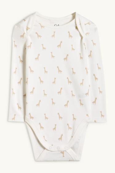 Unisex - Giraffe - romper set - 2 piece - gray