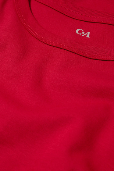Femmes - Robe-T-shirt - rouge foncé