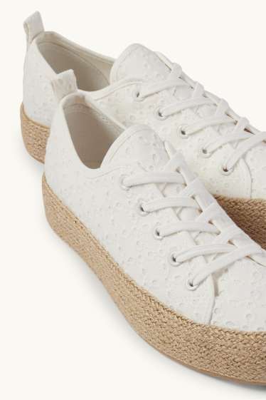 Dámské - Tenisky espadrilky - bílá