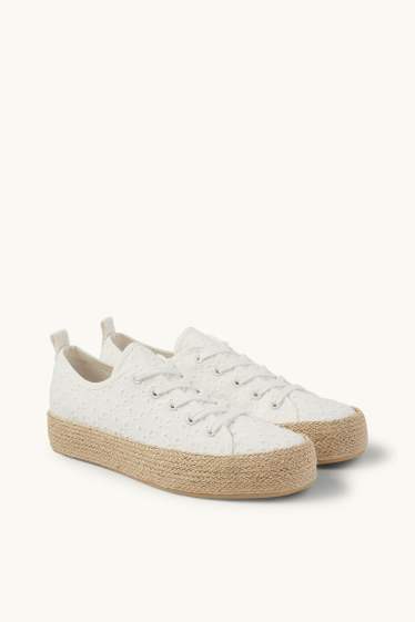 Dámské - Tenisky espadrilky - bílá