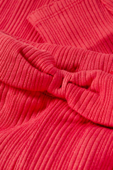 Neonate - Leggings per neonati - a coste - rosso