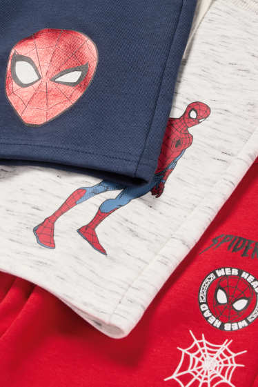 Niños - Pack de 3 - Spider-Man - bermudas deportivas - azul oscuro