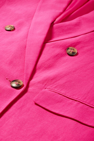Dona - Americana llarga amb component de lli - regular fit - fúcsia
