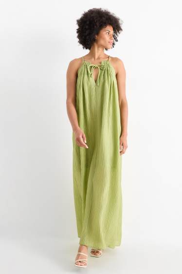 Femmes - Robe évasée - vert clair