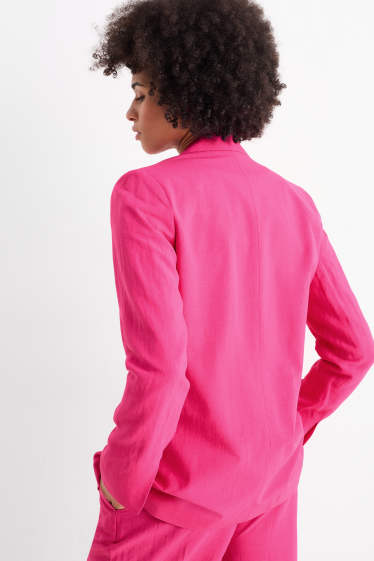 Dona - Americana llarga amb component de lli - regular fit - fúcsia