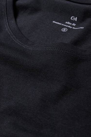 Damen - T-Shirt - Slim Fit - schwarz