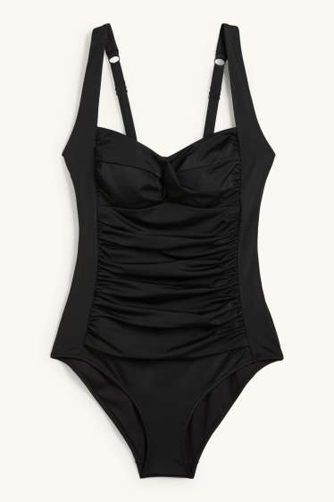 Femei - Costum de baie cu pliuri - vătuit - LYCRA® XTRA LIFE™ - negru
