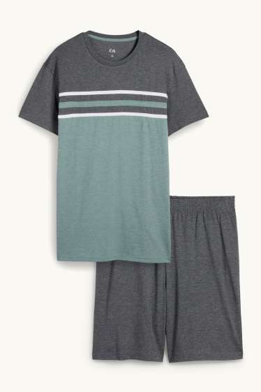 Herren - Shorty-Pyjama - grau