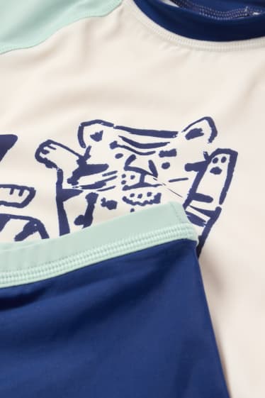 Baby Boys - Tiger - UV baby swimming outfit - LYCRA® XTRA LIFE™ - 3 piece - dark blue