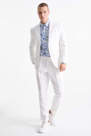 Men - Shirt - regular fit - button-down collar - blue