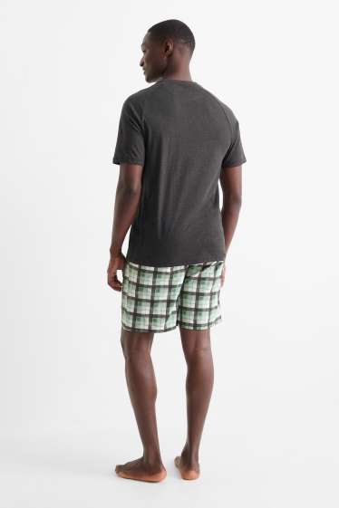 Herren - Shorty-Pyjama - grün