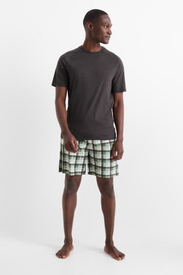 Herren - Shorty-Pyjama - grün