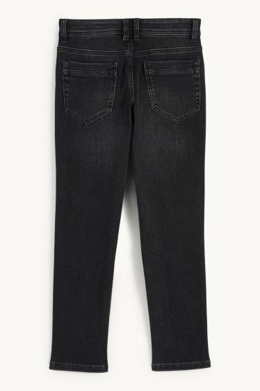 Kinder Buben - Slim Jeans - Thermojeans - Jog Denim - dunkeljeansgrau