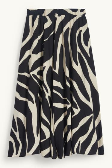Dona - Faldilla - estampada - negre/beix