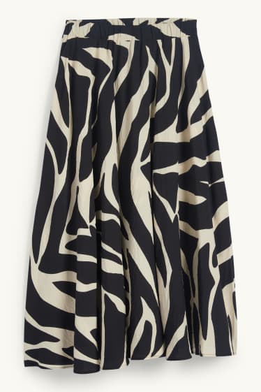 Dona - Faldilla - estampada - negre/beix