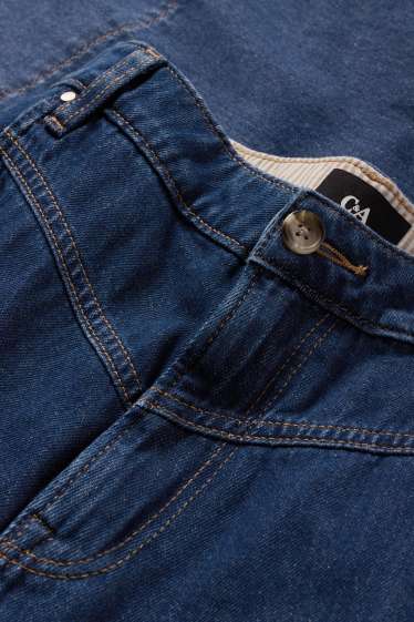 Damen - Wide Leg Jeans - Mid Waist - dunkeljeansblau