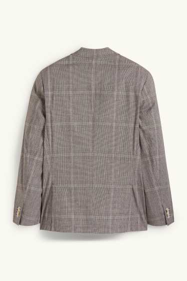 Herren - Baukasten-Sakko mit Leinen-Anteil - Regular Fit - Stretch - grau