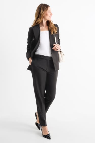 Dona - Pantalons formals - mid waist - slim fit - negre