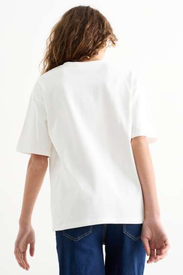 Enfants filles - Lot de 2 - T-shirts - blanc crème