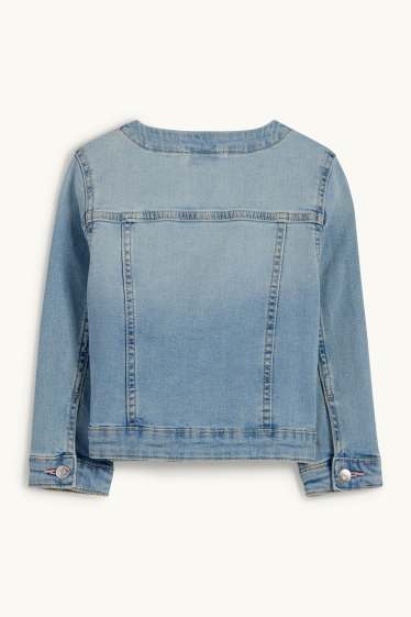 Enfants filles - Veste en jean orné de strass - jean bleu clair