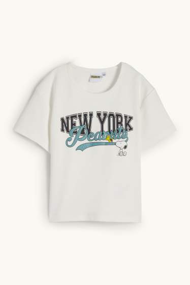 Kinder Mädchen - Peanuts - Kurzarmshirt - weiß